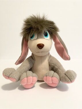 VTG 1997 Anastasia Pooka Puppy Dog Plush Gray Flapping Ears 8” FOX Toy 90s